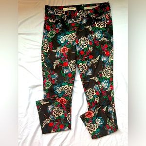 Pilcro And The Letterpress‎ Mid Rise Skinny Floral Pants - 26
